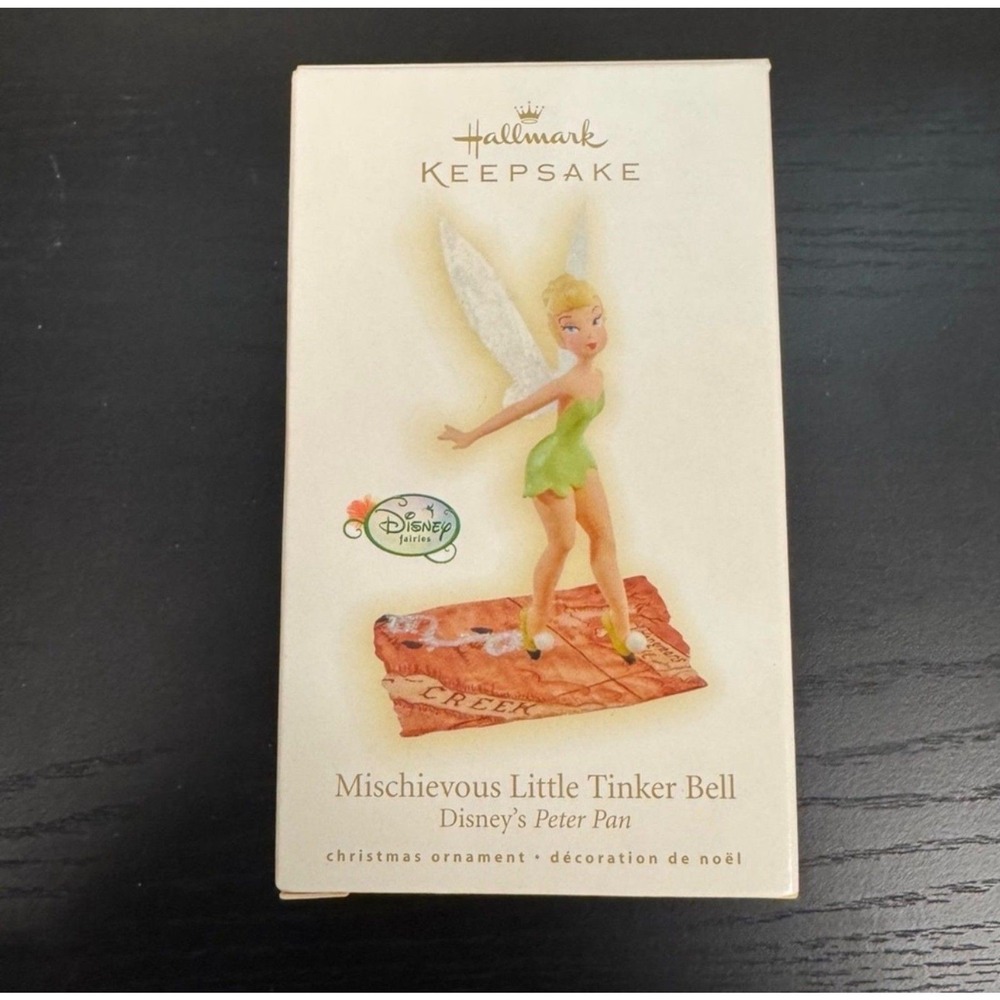 Hallmark Mischievous Tinker Bell Ornament Box Disney Peter Pan 2009 #1171